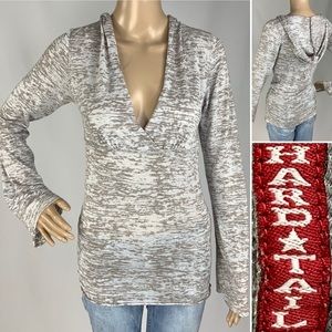 HARDTAIL FOREVER Beige Burnout Tissue Tee Hoodie